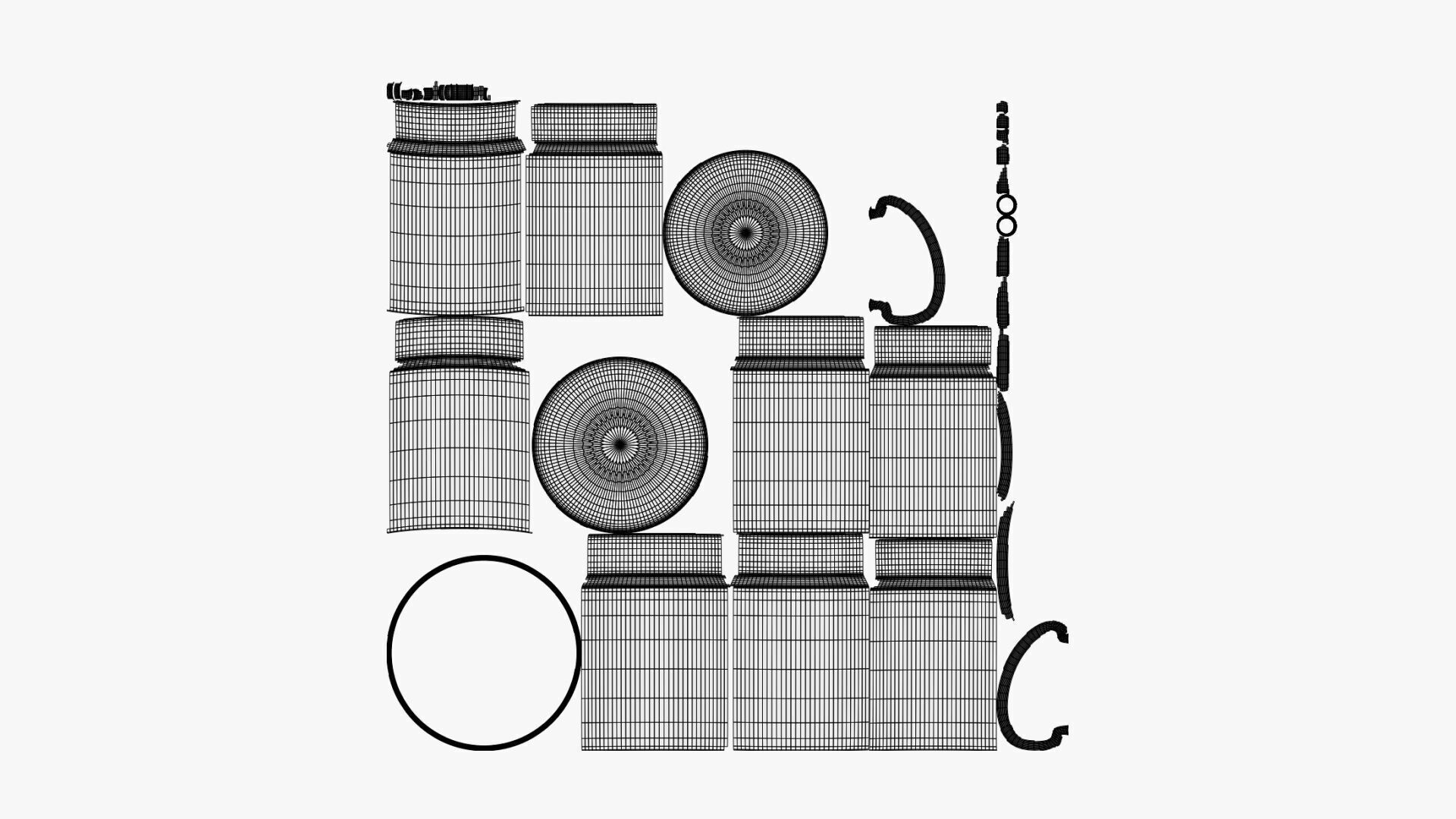 Basic Mug - Geometry Only No Textures No Materials 3D model_6
