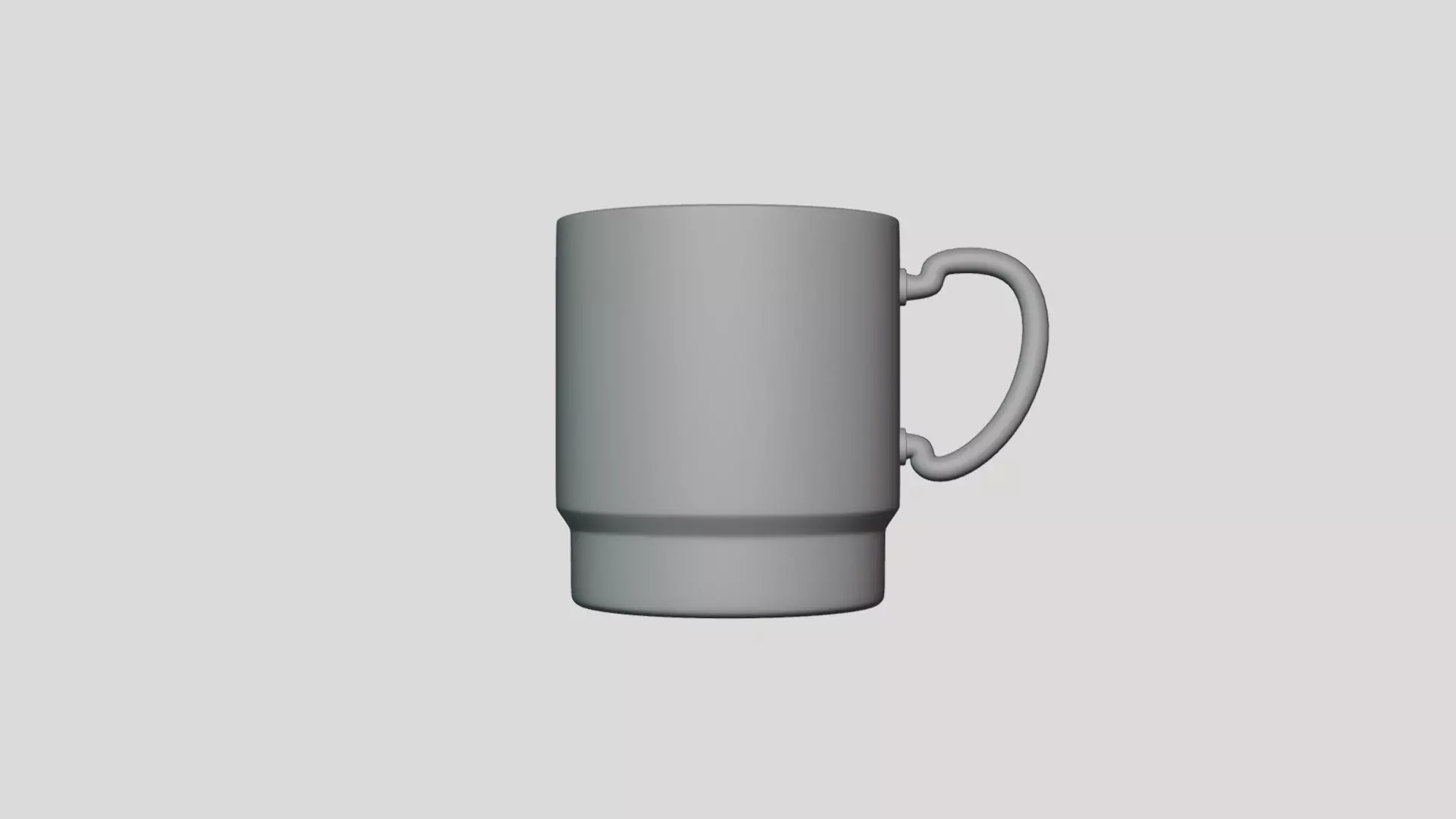 Basic Mug - Geometry Only No Textures No Materials 3D model_0