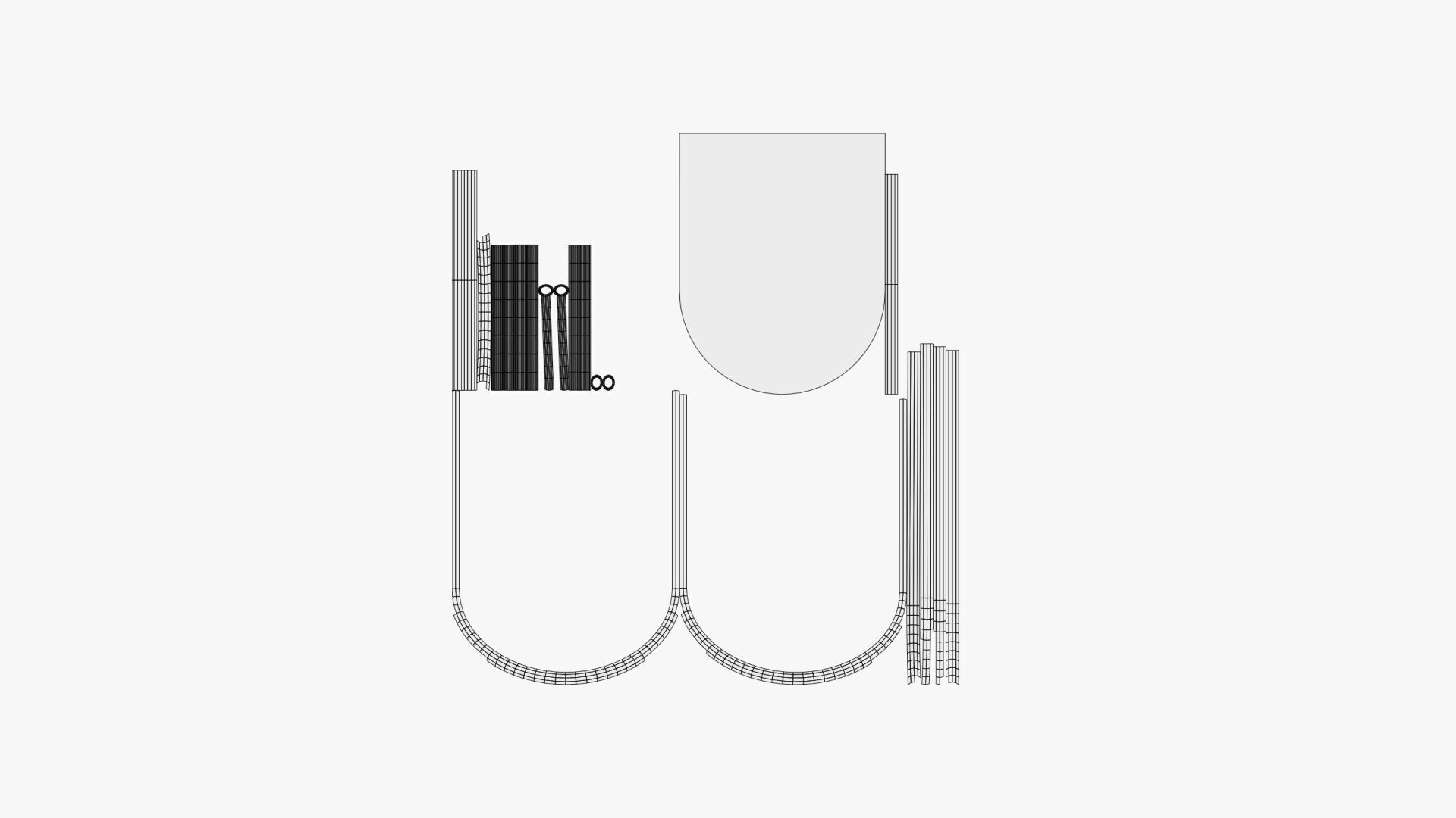 Basic Metal Display Plank - Geometry Only No Textures 3D model_6