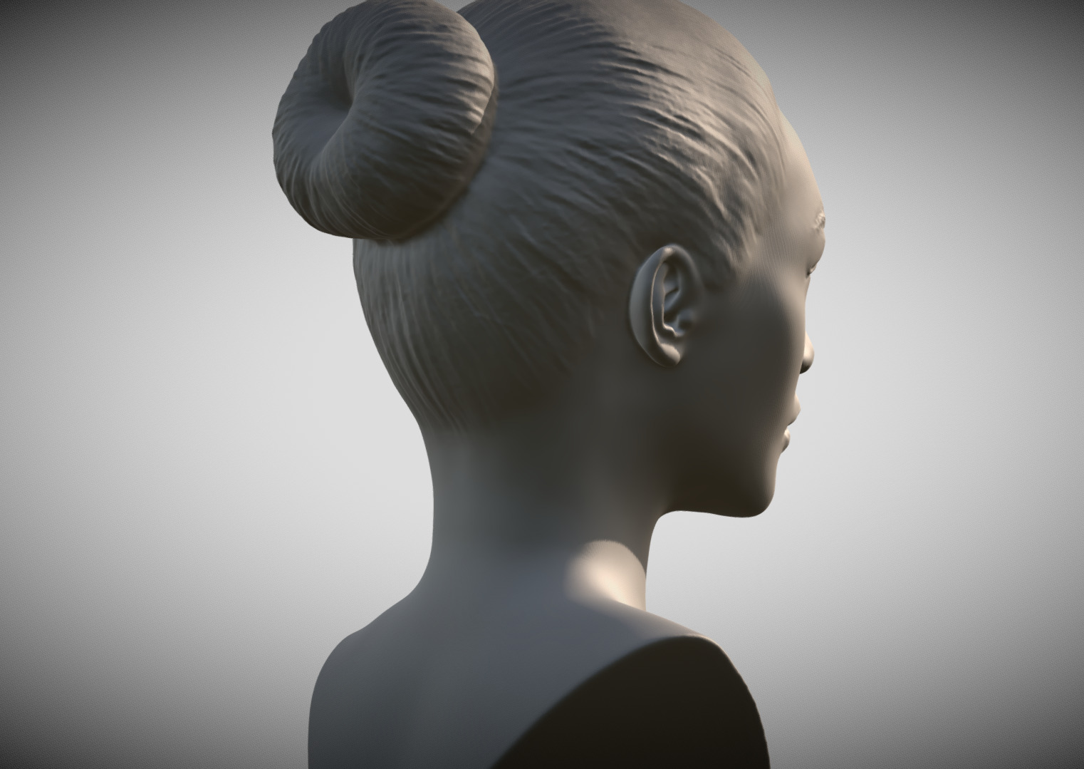 Attractive woman bust 3D printing ready 5 3D print model_6