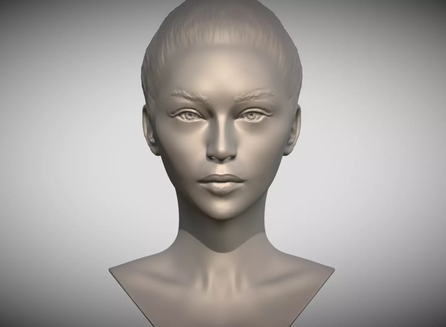Attractive woman bust 3D printing ready 5 3D print model_0