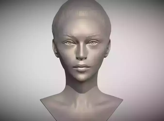 Attractive woman bust 3D printing ready 5