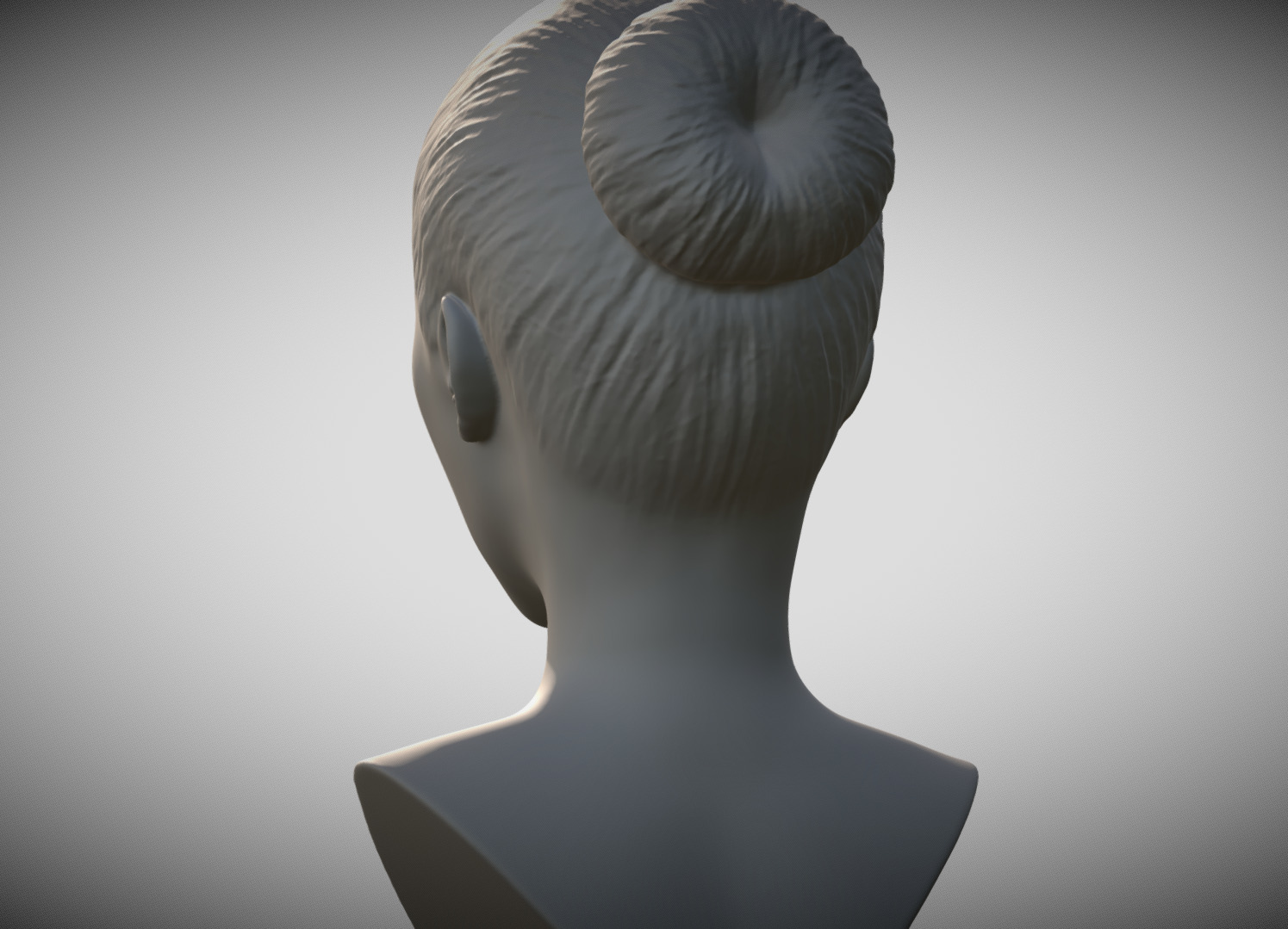 Attractive woman bust 3D printing ready 5 3D print model_5