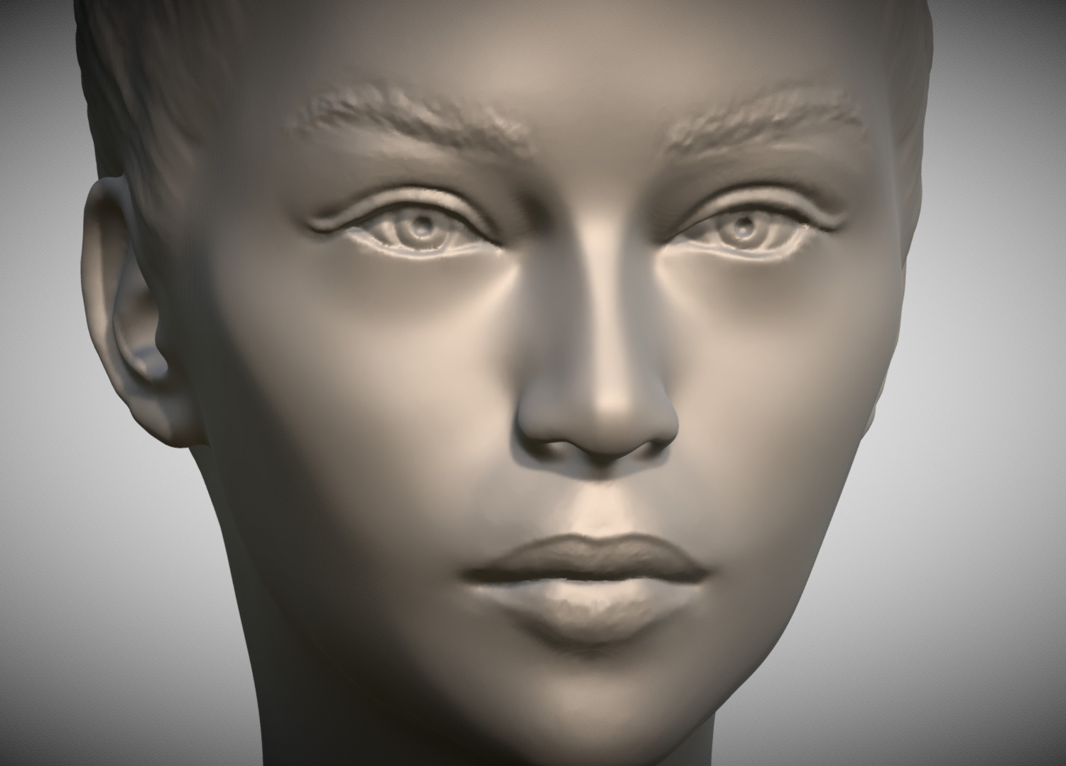 Attractive woman bust 3D printing ready 5 3D print model_11