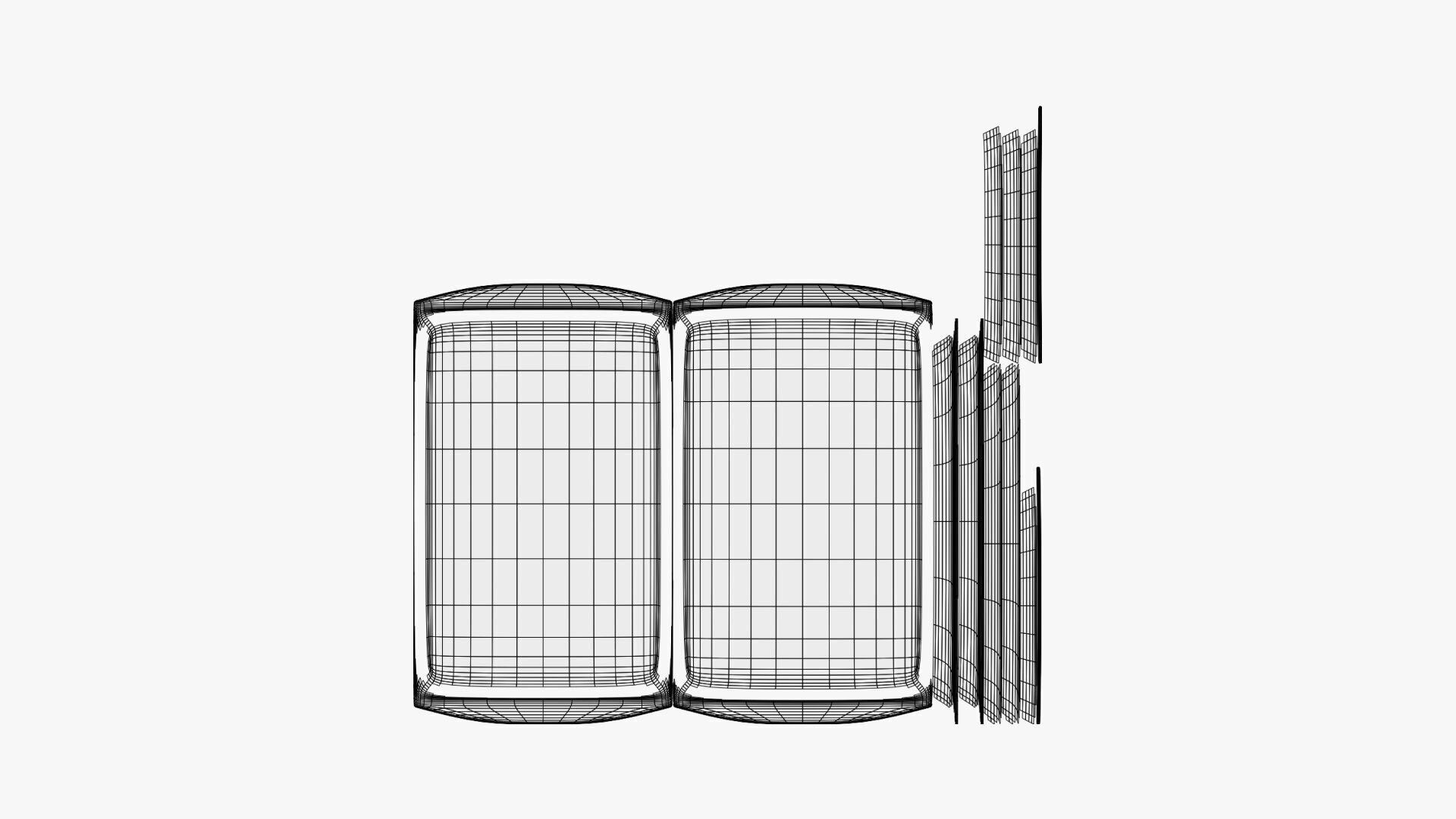 Basic Serving Tray - Geometry Only No Textures No Materials 3D model_6