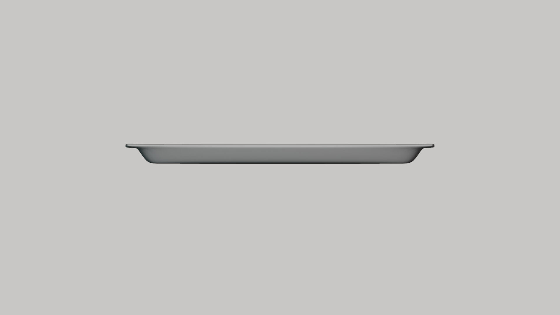 Basic Serving Tray - Geometry Only No Textures No Materials 3D model_1