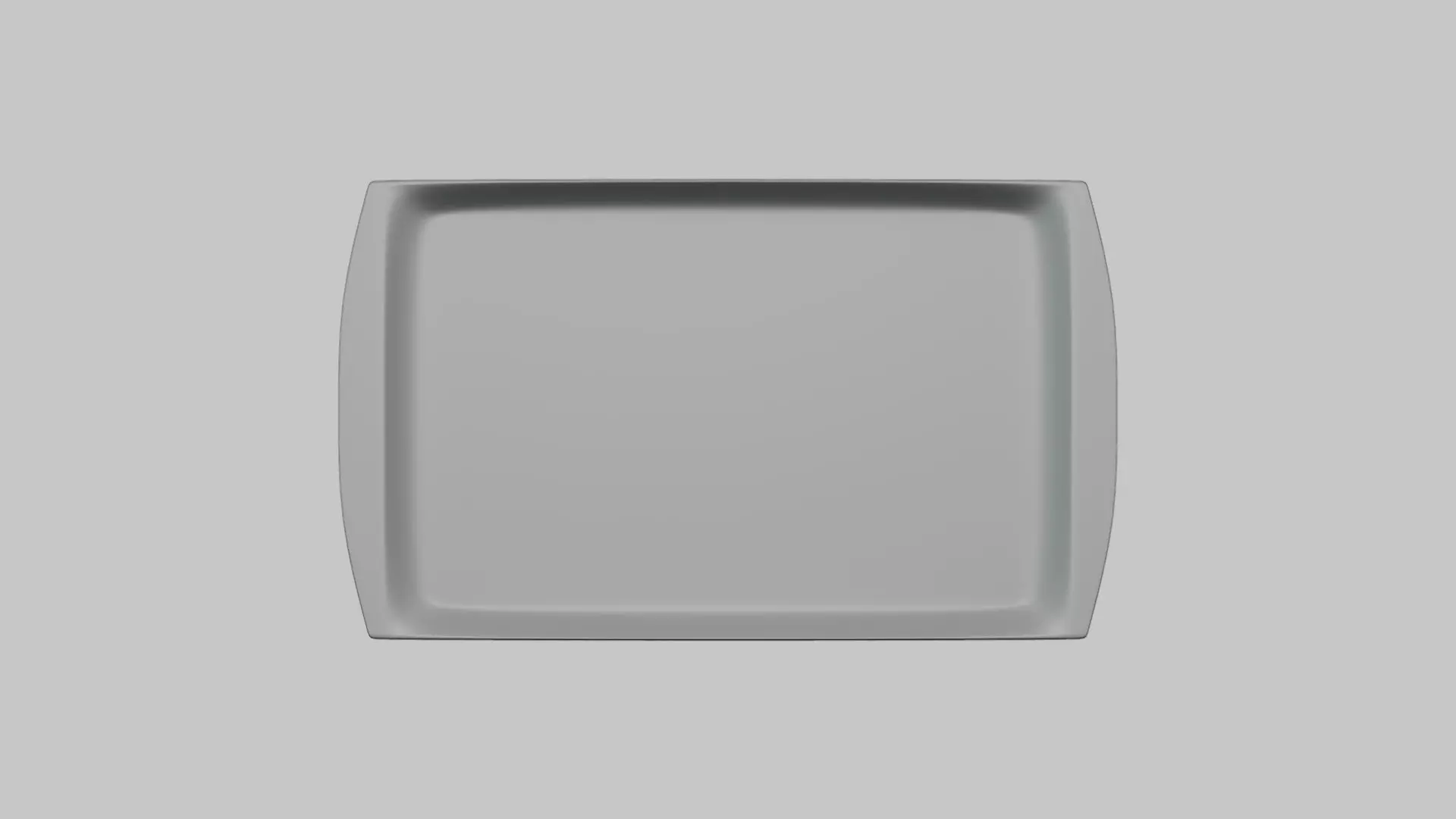 Basic Serving Tray - Geometry Only No Textures No Materials 3D model_0