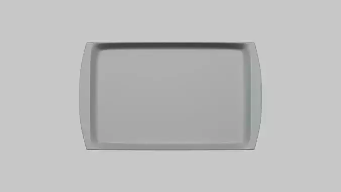 Basic Serving Tray - Geometry Only No Textures No Materials 3D model
