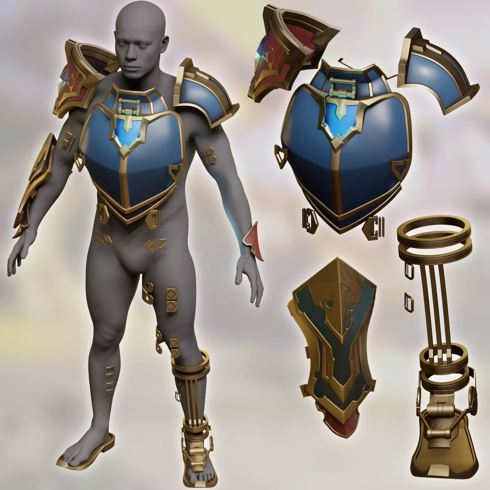 wild rift Jayce Armor for Cosplay 3D print model_0