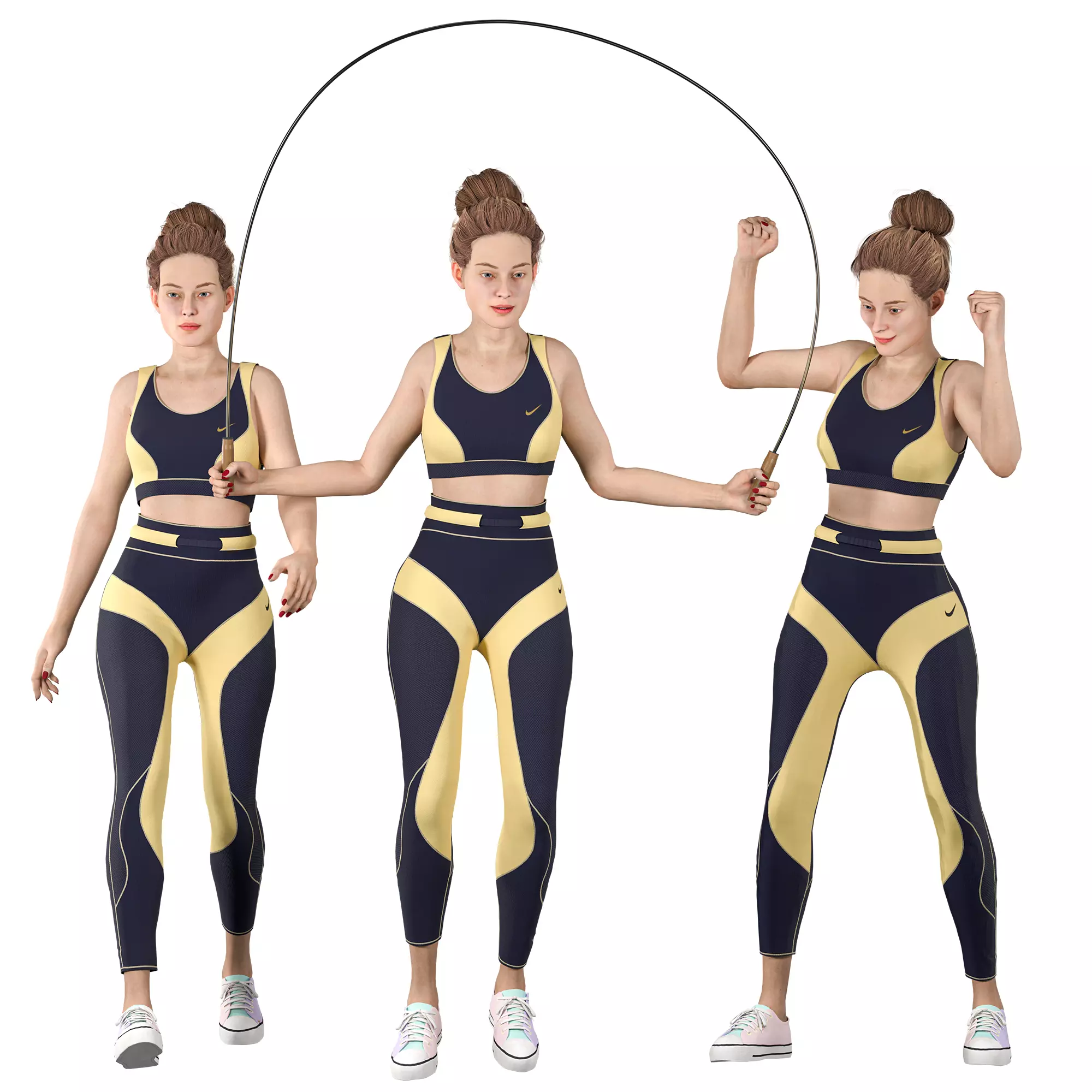 Sportswear Outfit - Athletic Apparel Set Low-poly 3D model
