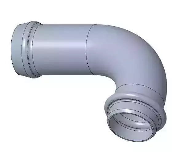 bend tube EGR cooler Free 3D model