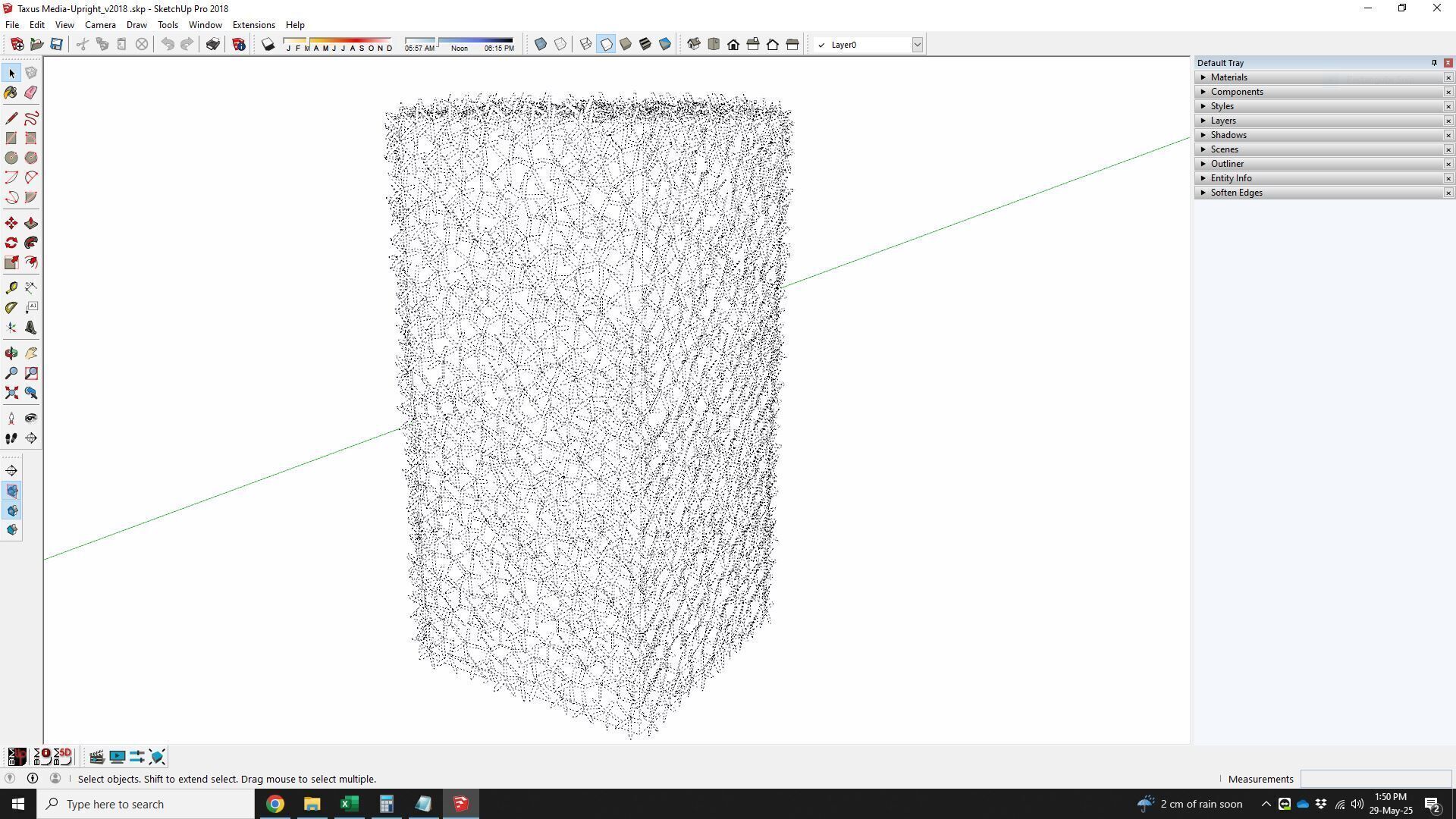 Taxus Media-Upright Low-poly 3D model_5
