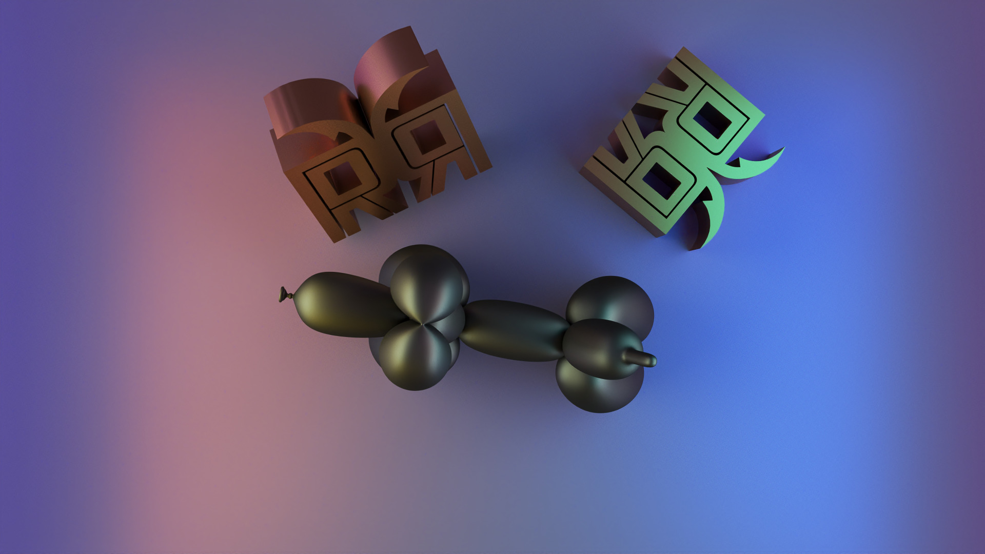 Balloon Dog kaws 3D print model_8