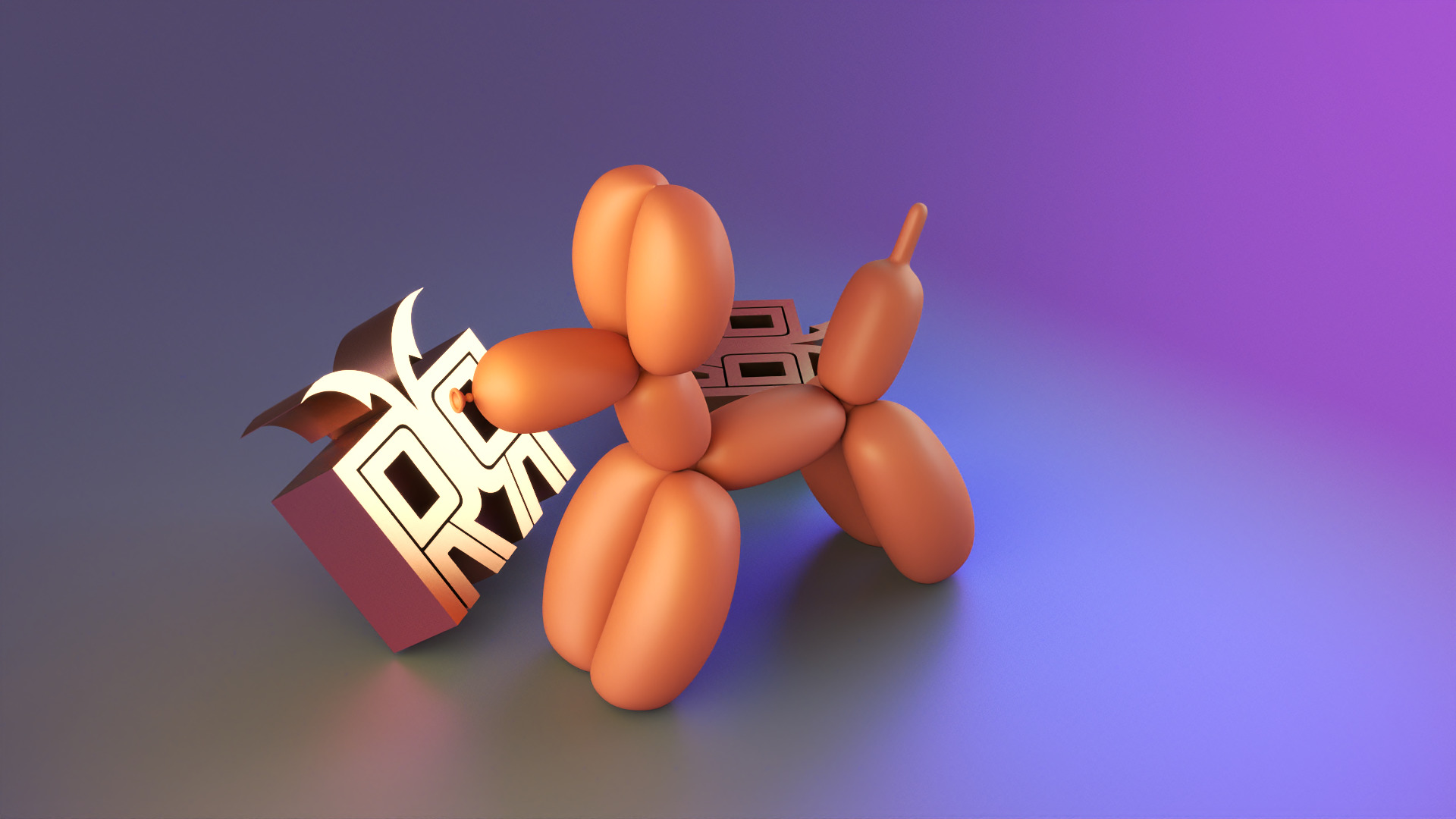 Balloon Dog kaws 3D print model_9