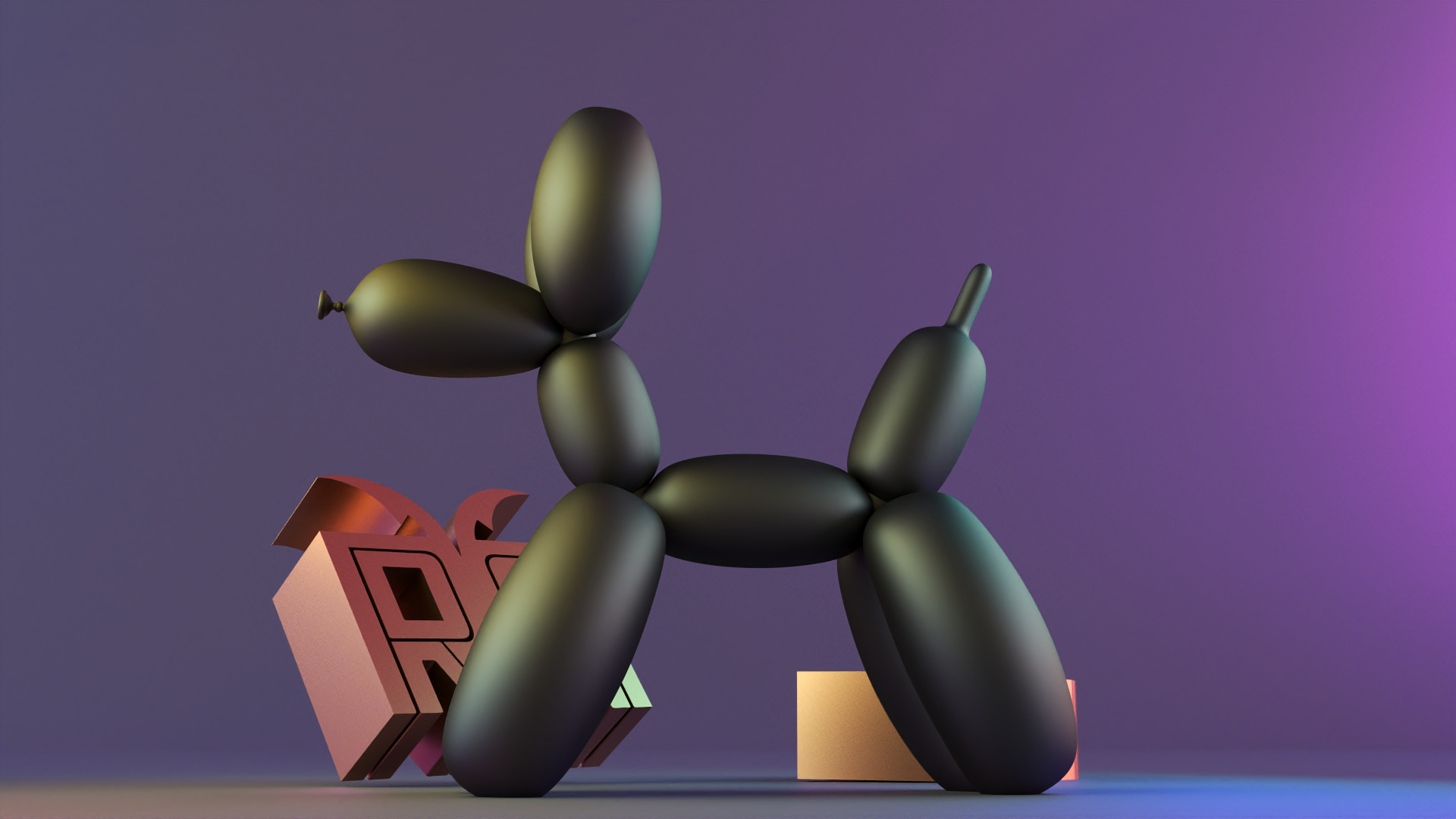 Balloon Dog kaws 3D print model_7