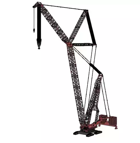 Revit Family Parametric Crawler crane Manitowoc 31000