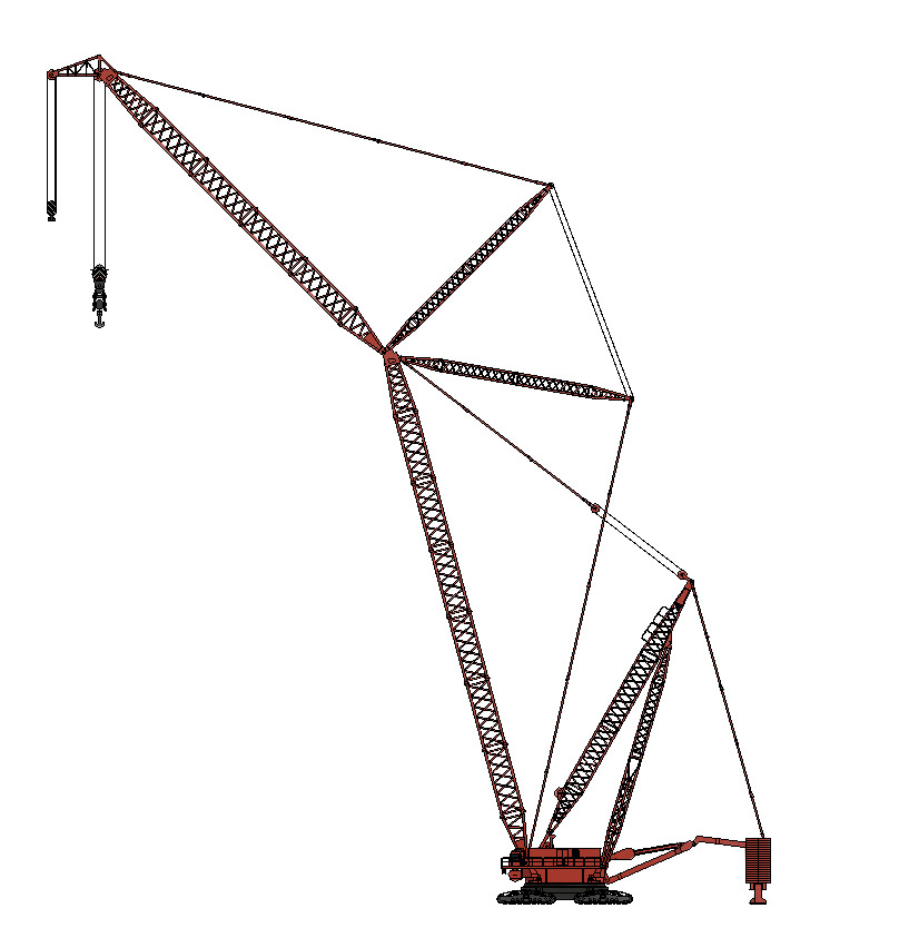 Revit Family Parametric Crawler crane Manitowoc 31000 3D model_2