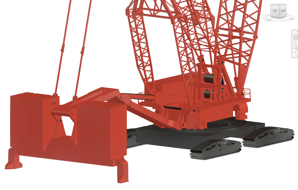 Revit Family Parametric Crawler crane Manitowoc 31000 3D model_3