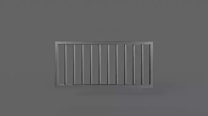 PBR Prison Window 3 Low-poly 3D model