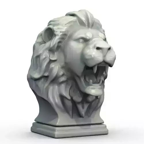 Lion Head Sculpture