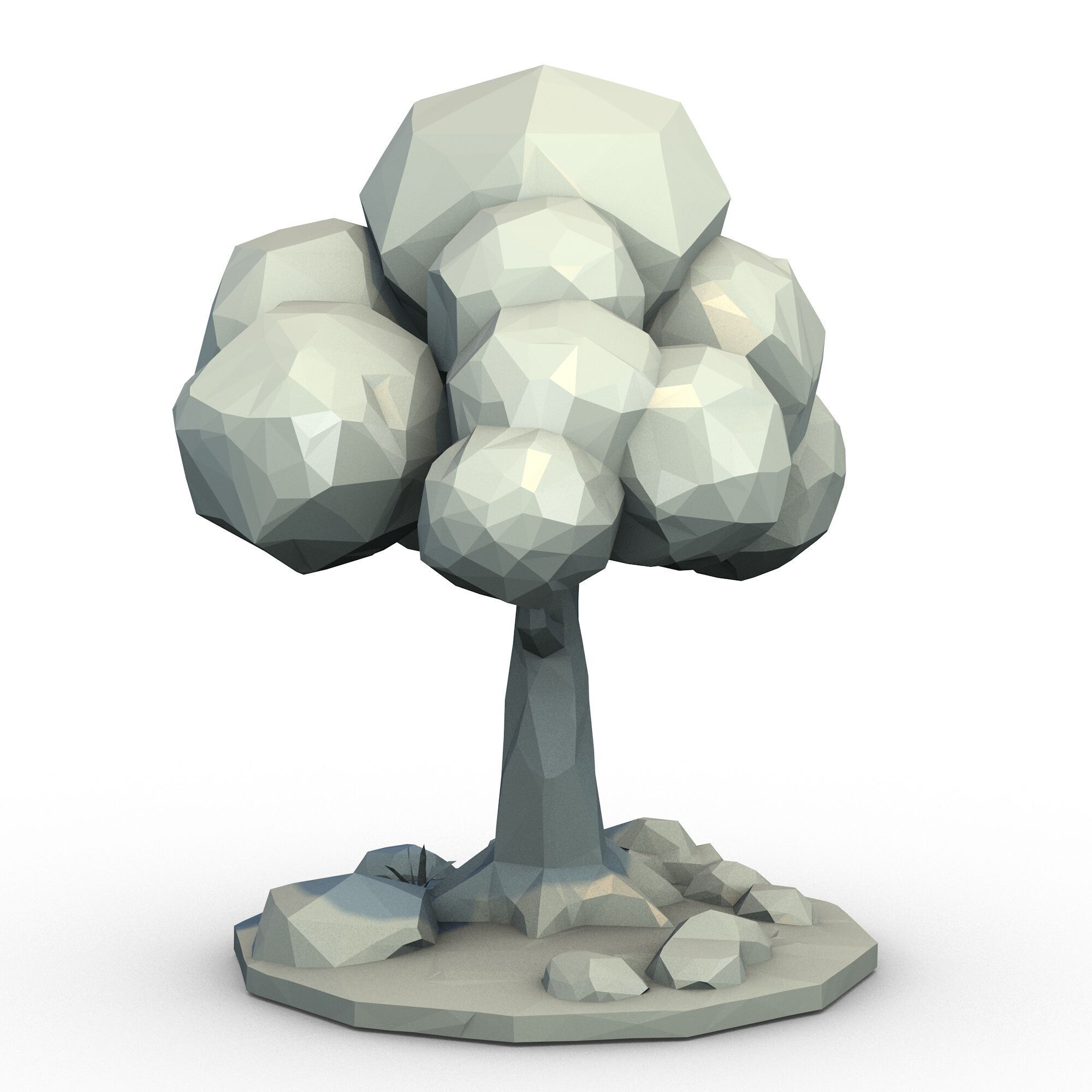 Low Poly Tree 3D model_1