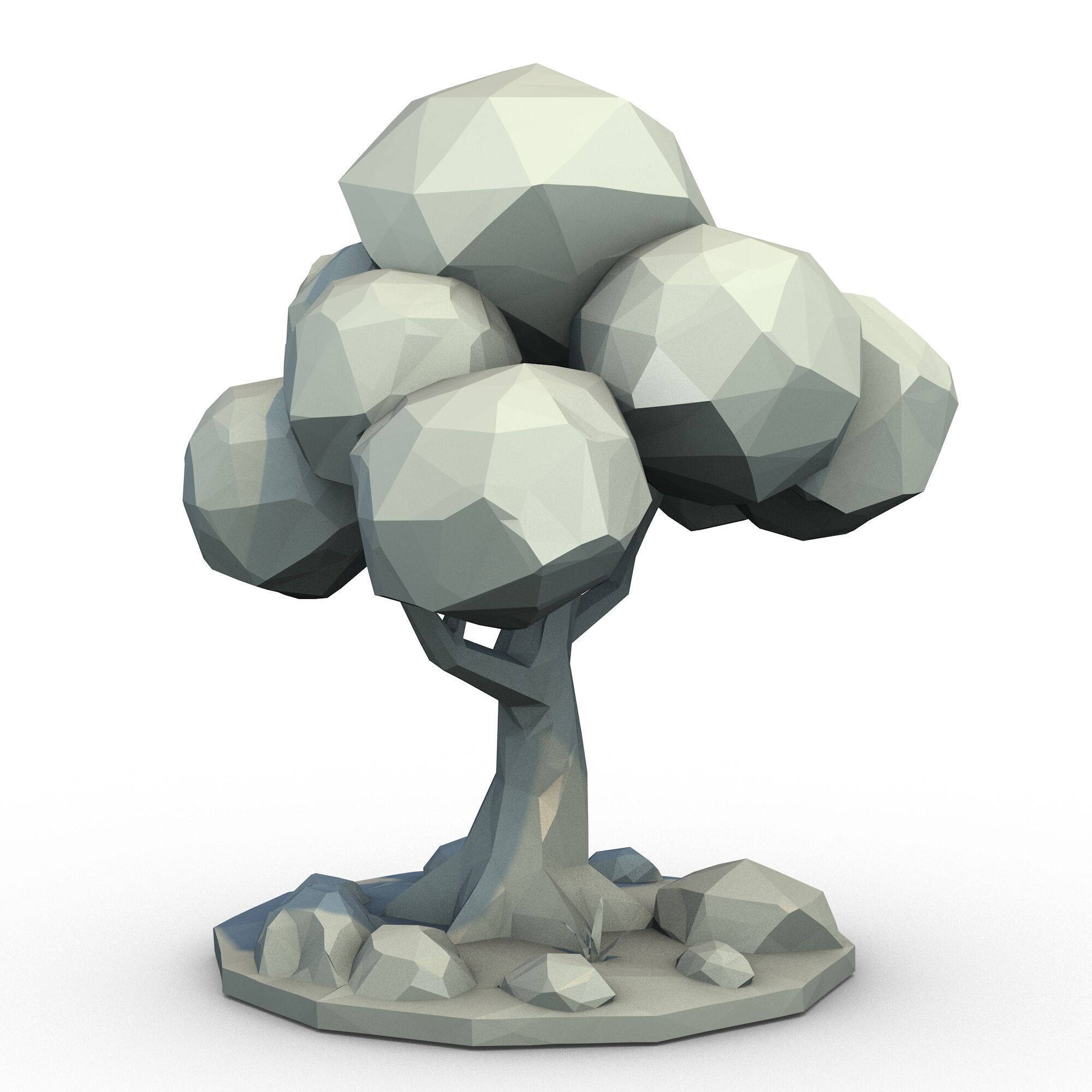 Low Poly Tree 3D model_4