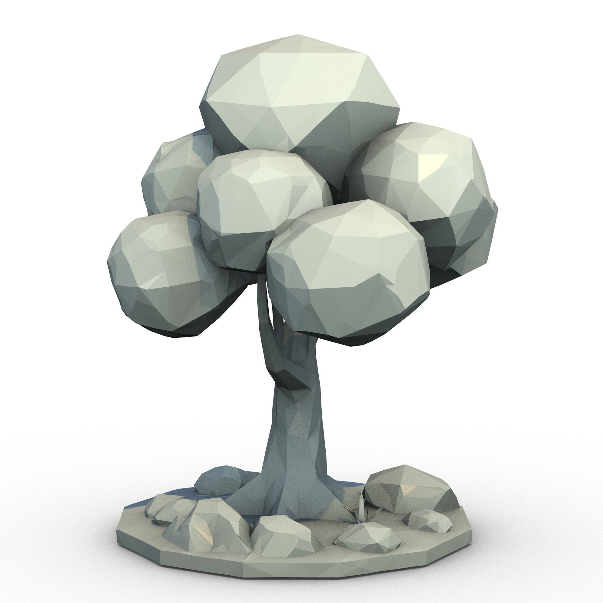 Low Poly Tree 3D model_5
