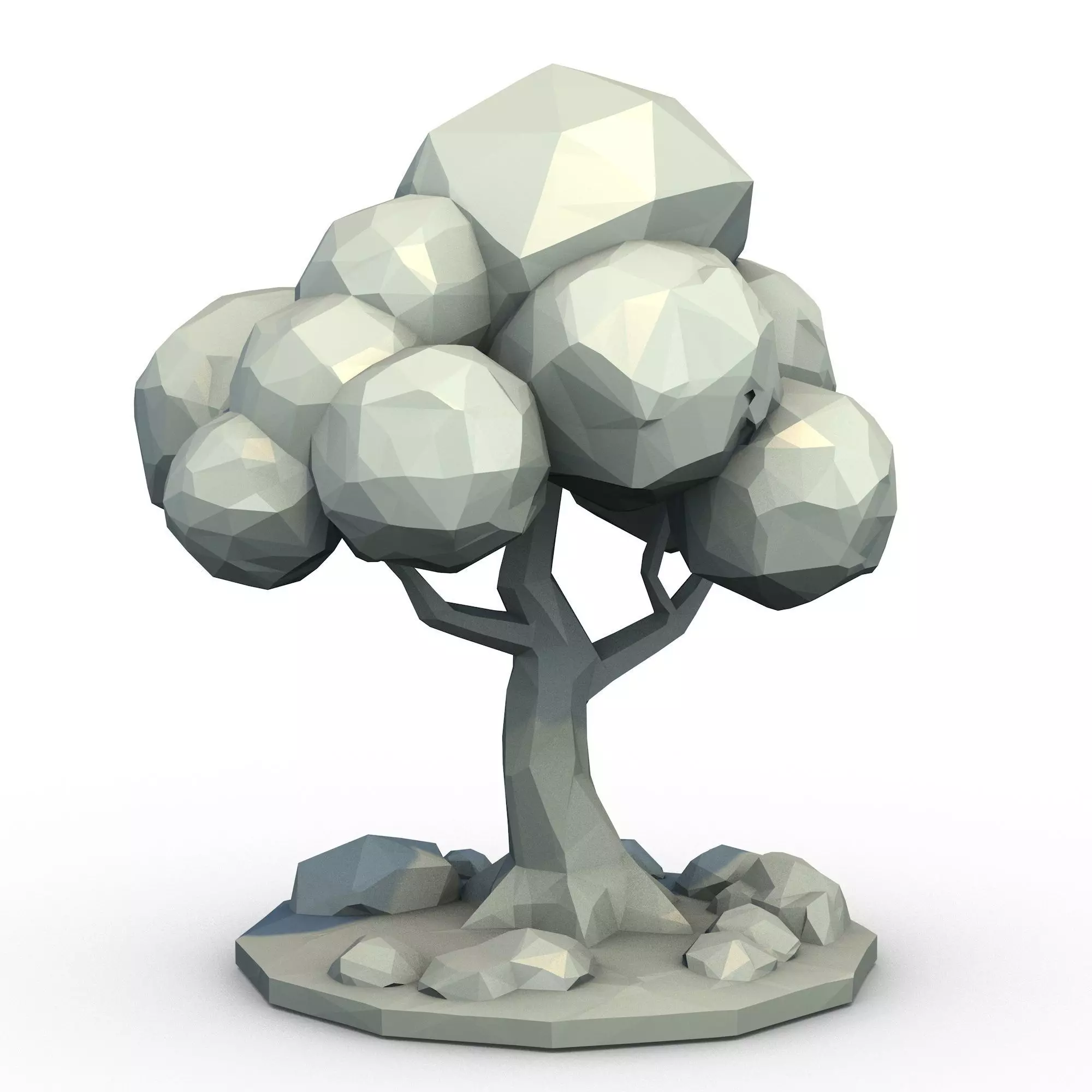 Low Poly Tree 3D model_0