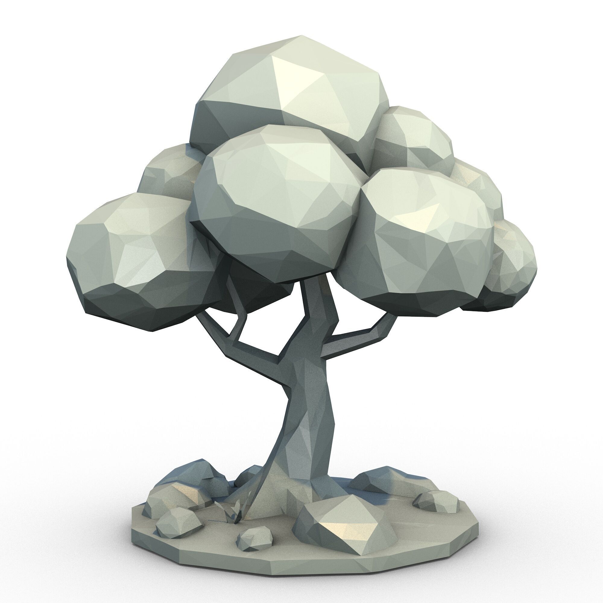 Low Poly Tree 3D model_3