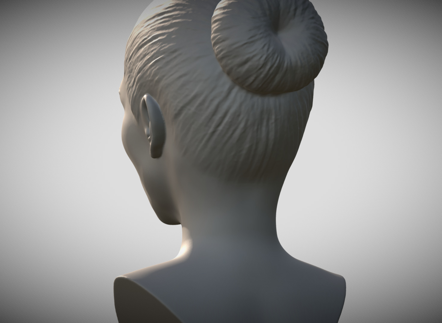 Attractive woman bust 3D printing ready 6 3D print model_4