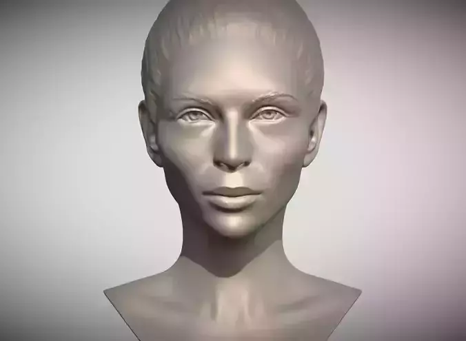 Attractive woman bust 3D printing ready 6