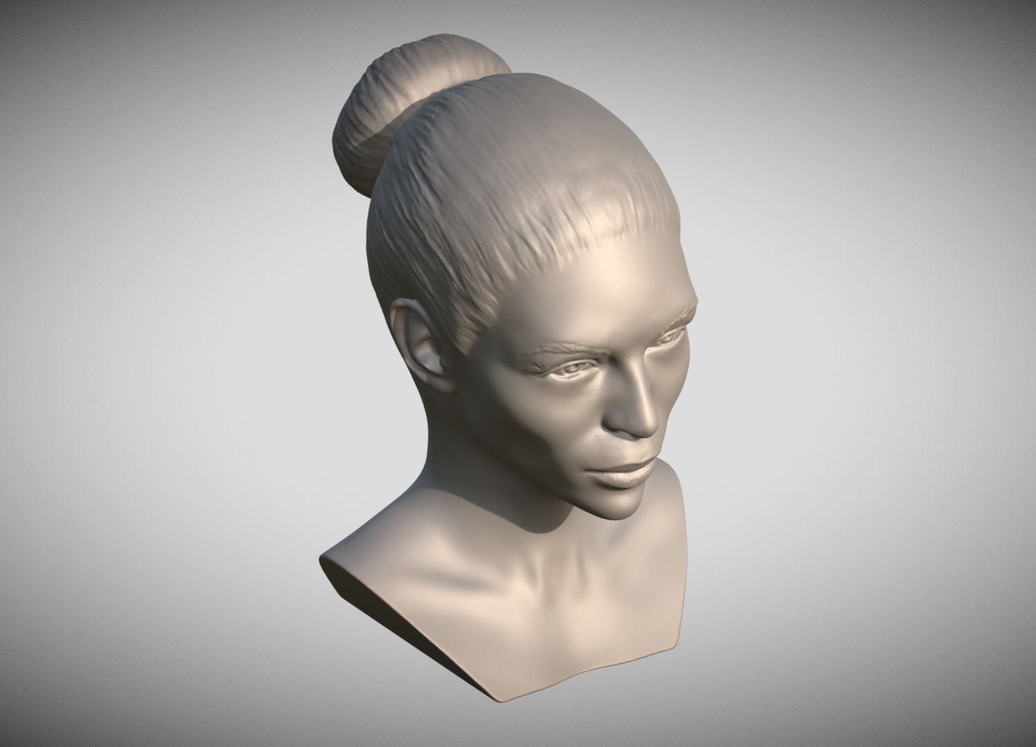 Attractive woman bust 3D printing ready 6 3D print model_14