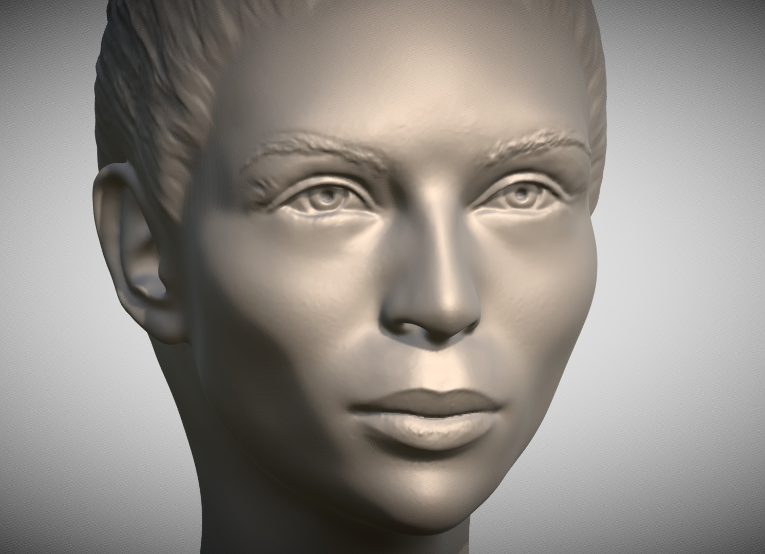 Attractive woman bust 3D printing ready 6 3D print model_10