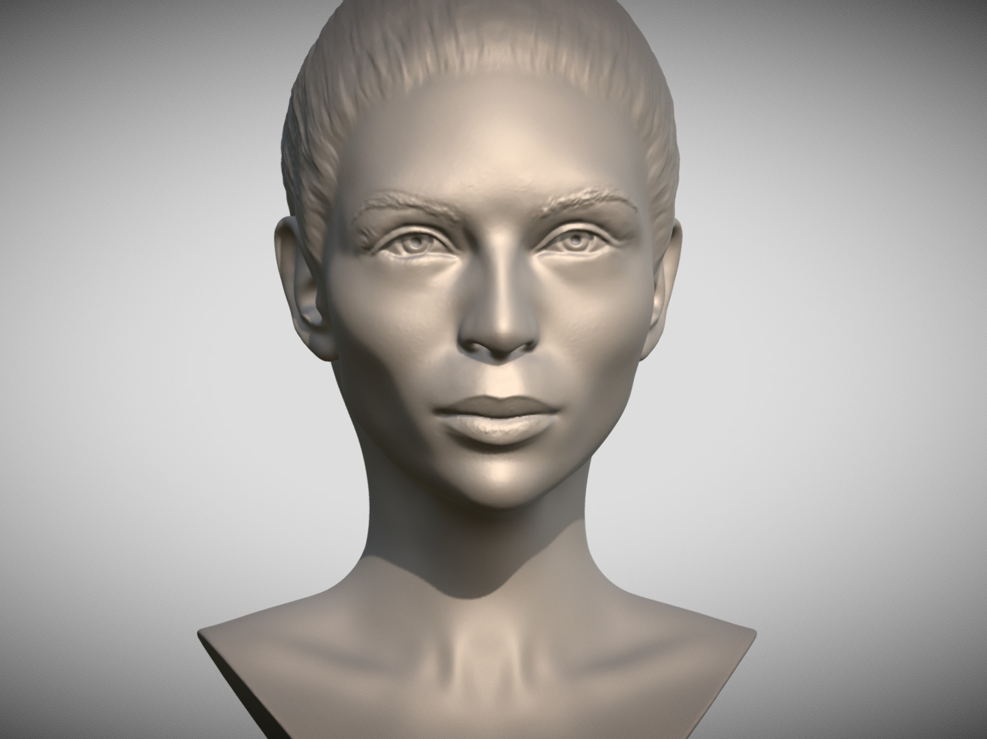 Attractive woman bust 3D printing ready 6 3D print model_9