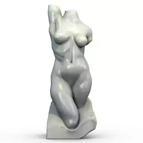Nude Woman Torso Sculpture 3D print model