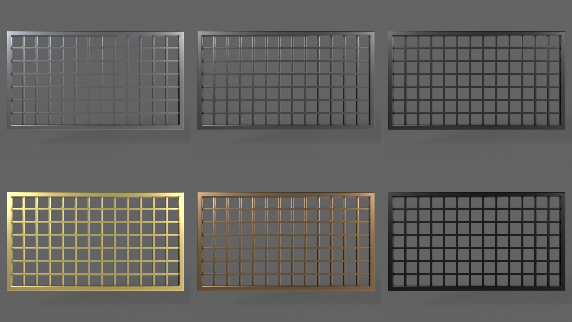 PBR Prison Window 4 Low-poly 3D model_2