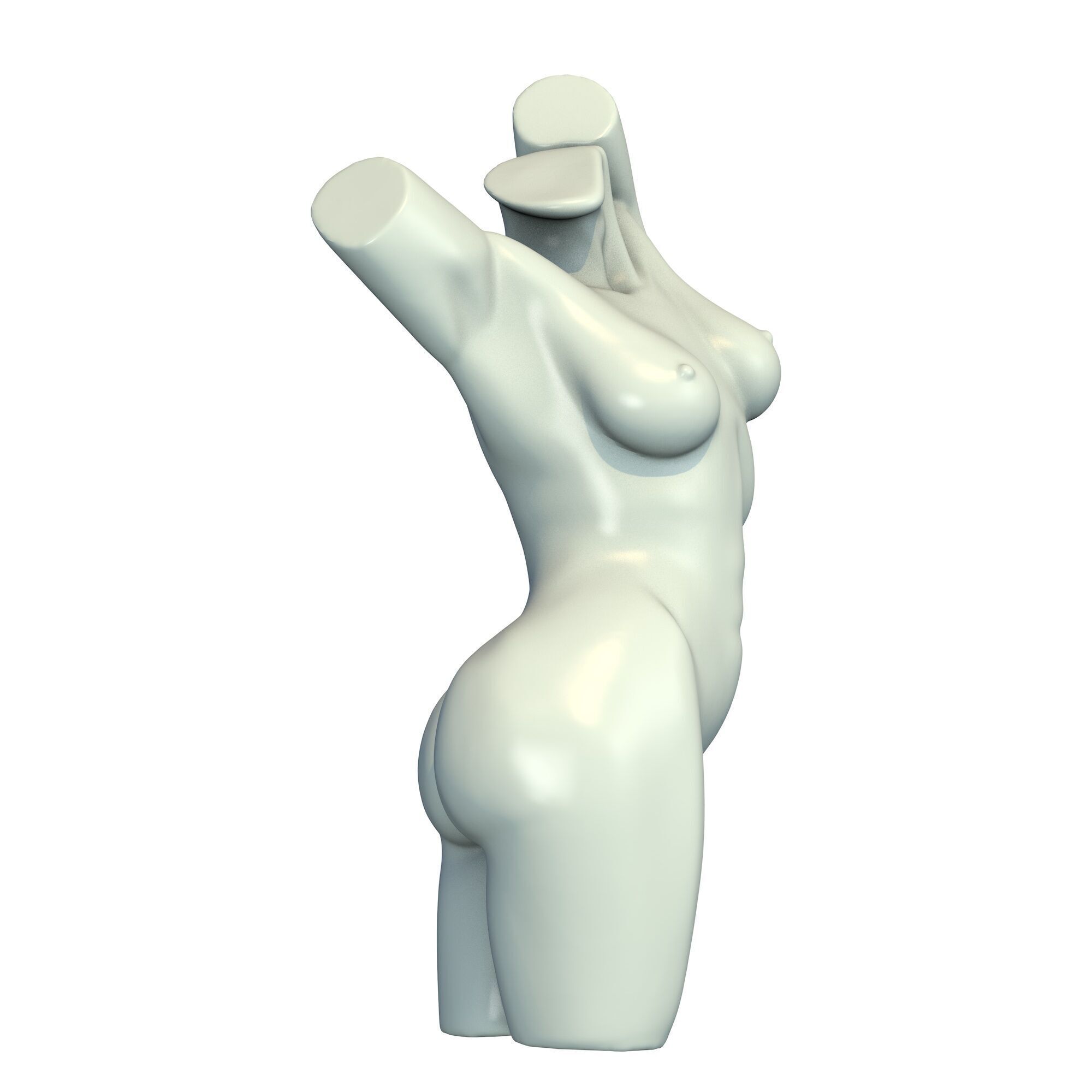 Nude Woman Torso Sculpture 3D Model 3D model_5
