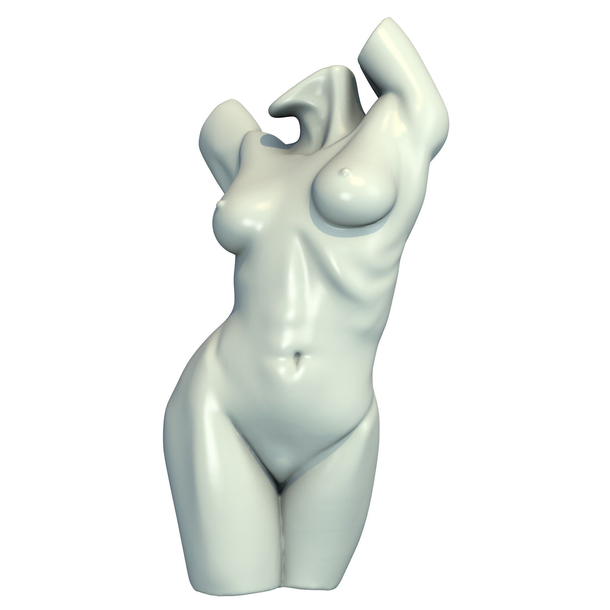 Nude Woman Torso Sculpture 3D Model 3D model_1