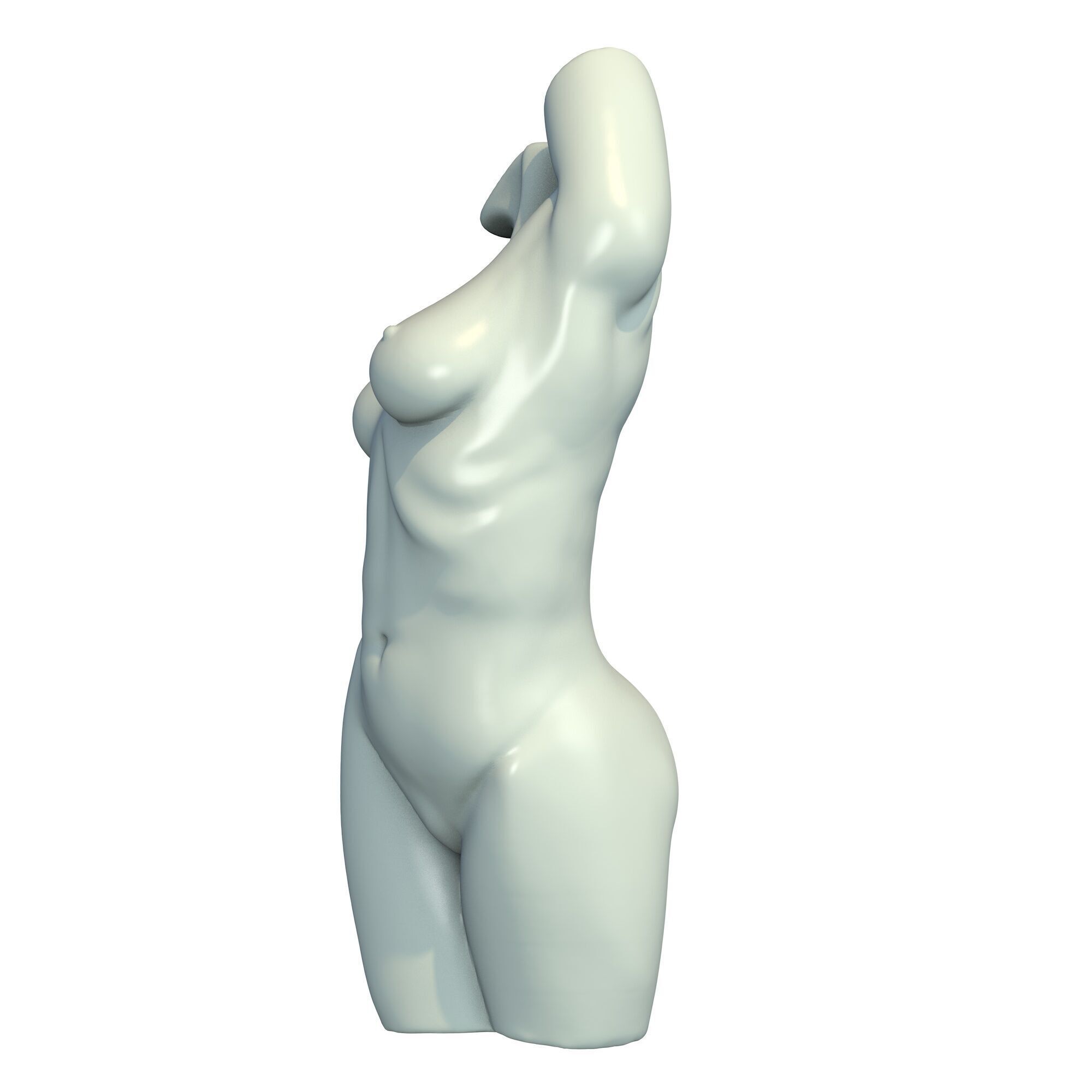 Nude Woman Torso Sculpture 3D Model 3D model_2