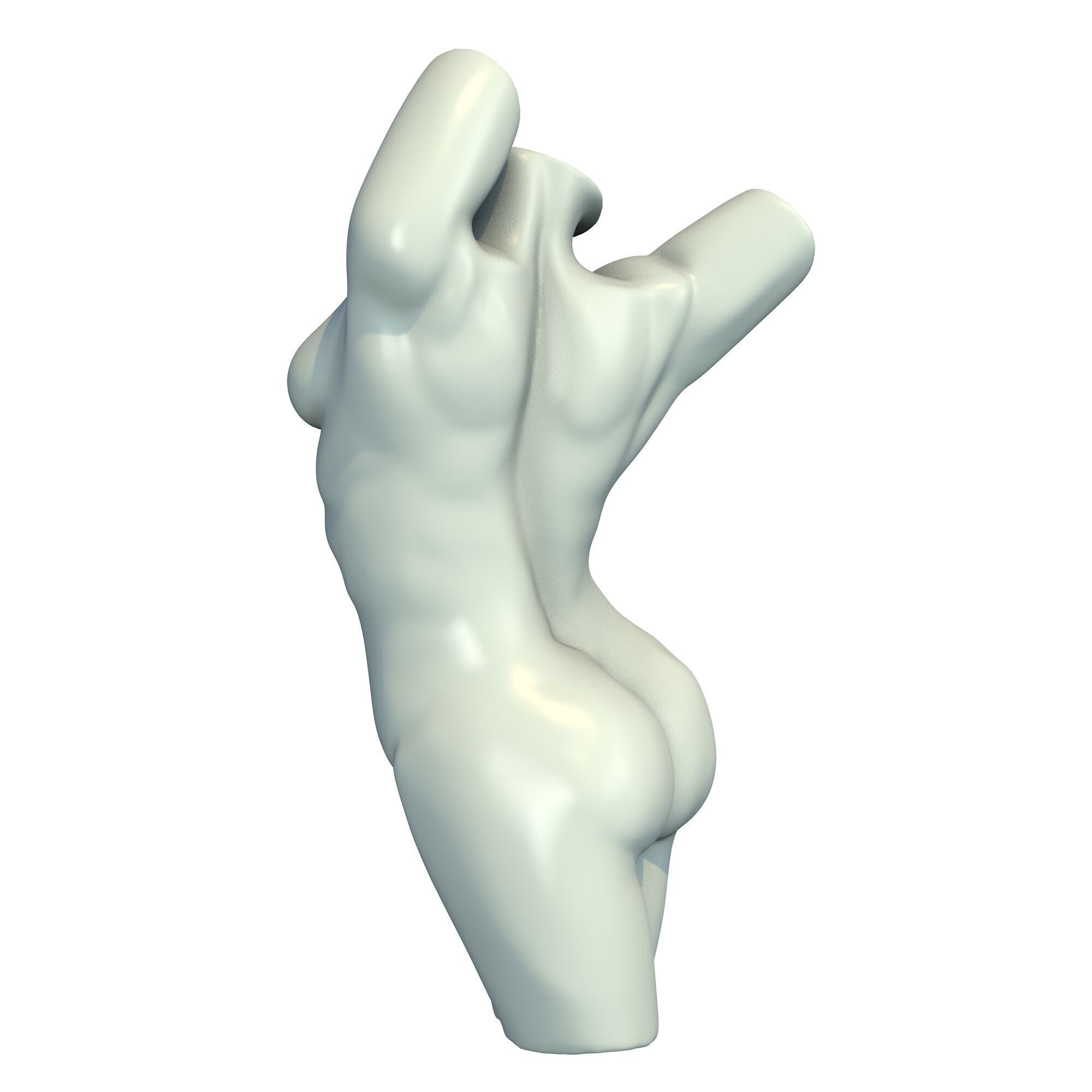 Nude Woman Torso Sculpture 3D Model 3D model_3