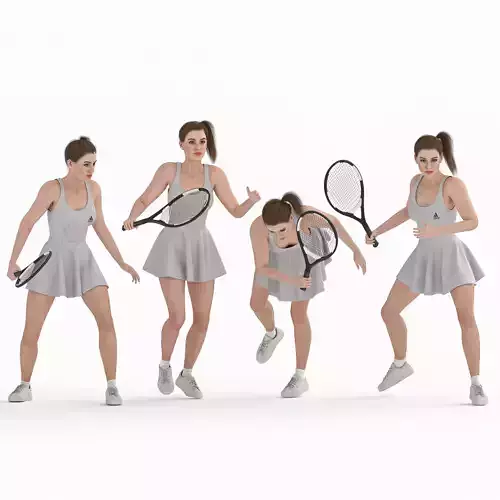 Dynamic 3D Tennis Player Character 