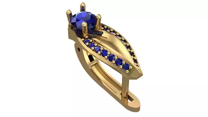 Golden Elegance Meets Blue Passion - Earring Collection--DL29--