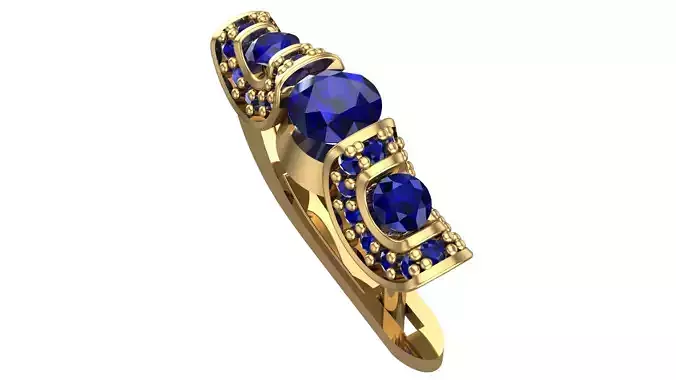 Golden Elegance Meets Blue Passion - Earring Collection--DL30--