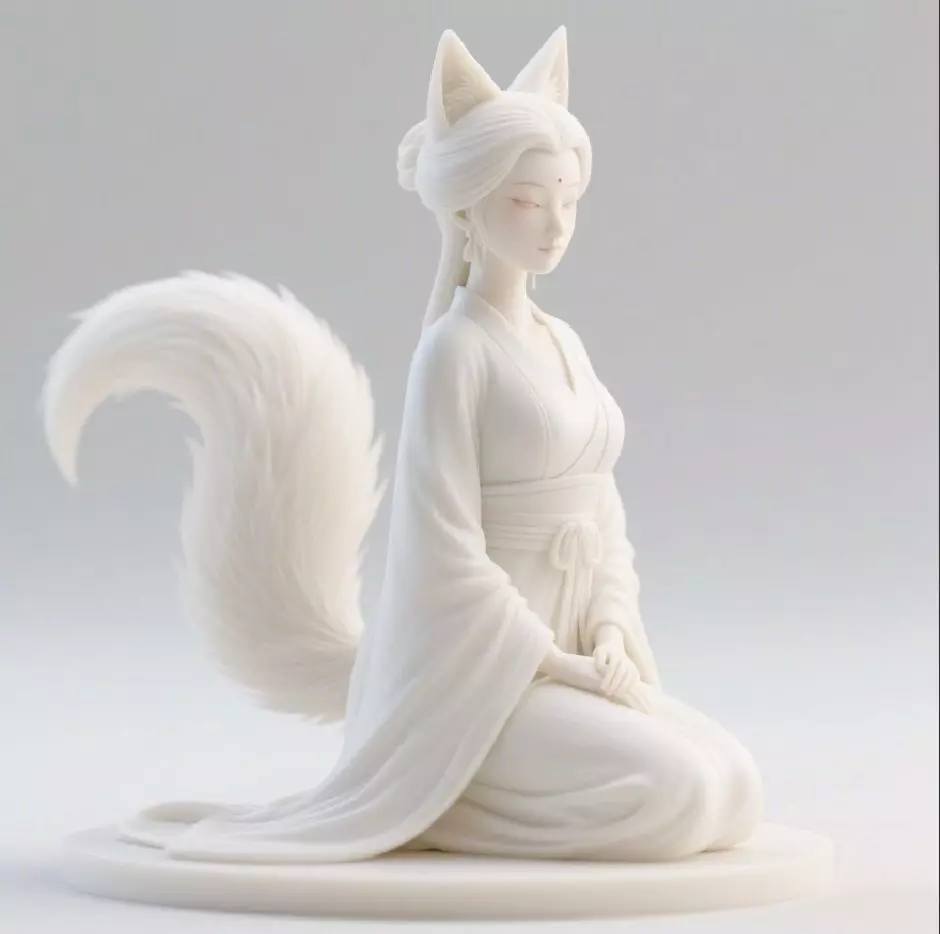 42 Fox Spirit Woman in Pu Song Ling Style 3D print model