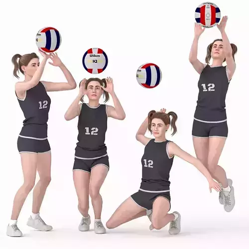 Dynamic 3D Volleyball Player Character
