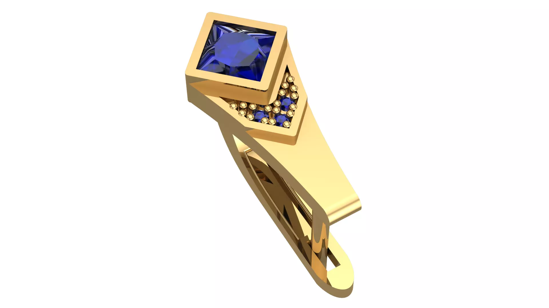 Golden Elegance Meets Blue Passion - Earring Collection--DL32-- 3D print model