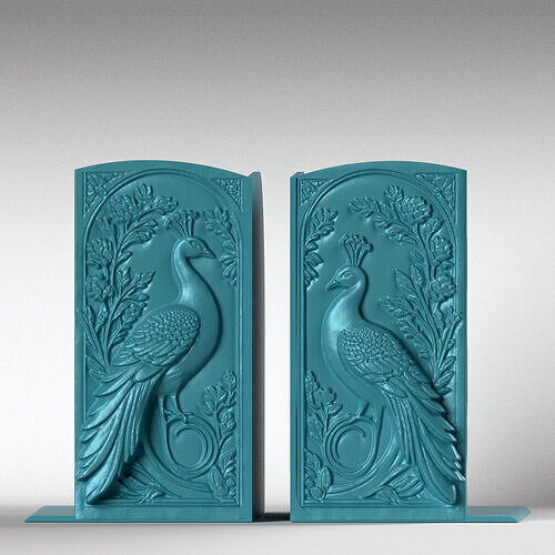 Peacock Bookends 3D print model