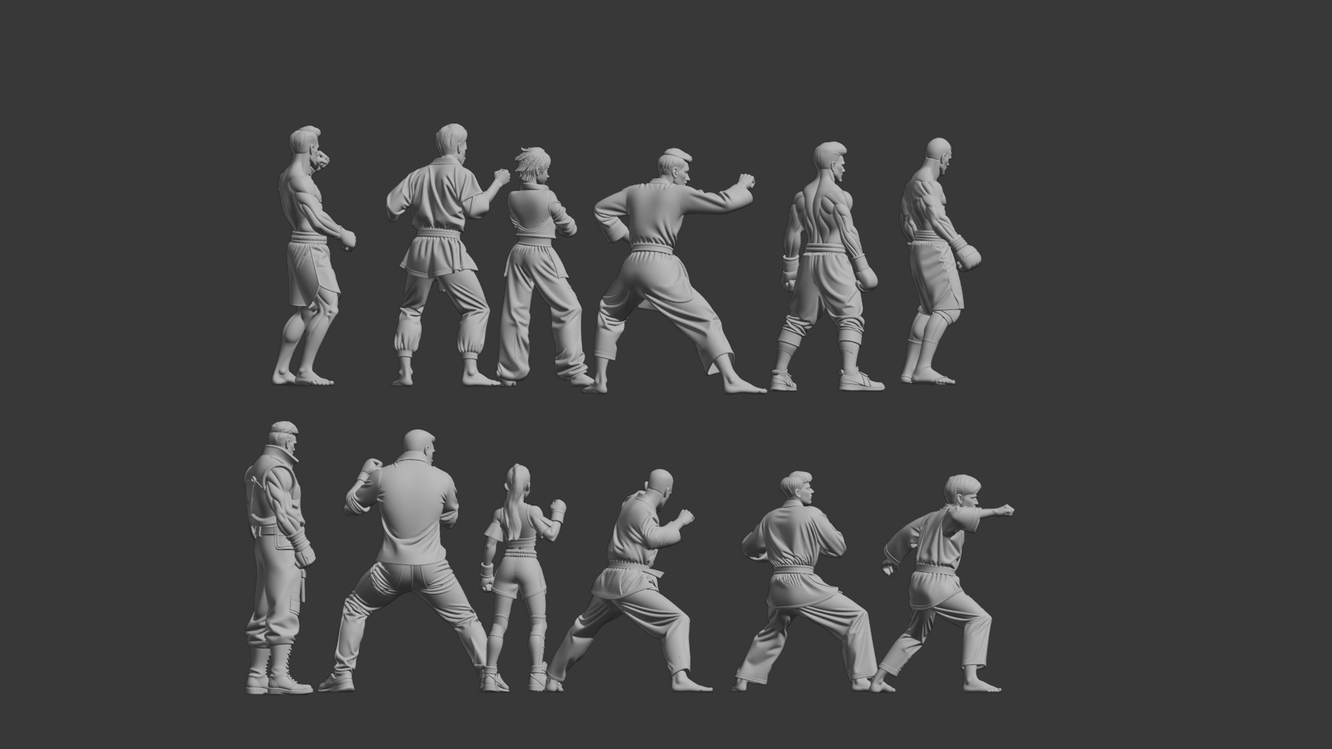 Fighting Character Diorama Figure Collection 3D print model_3