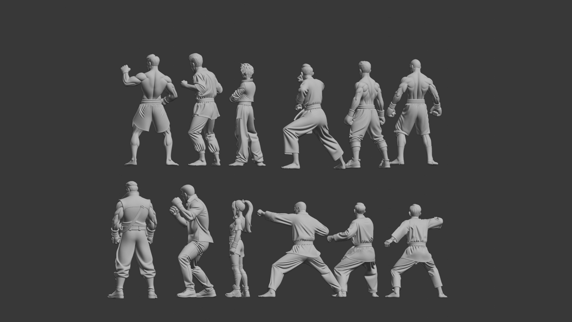 Fighting Character Diorama Figure Collection 3D print model_4