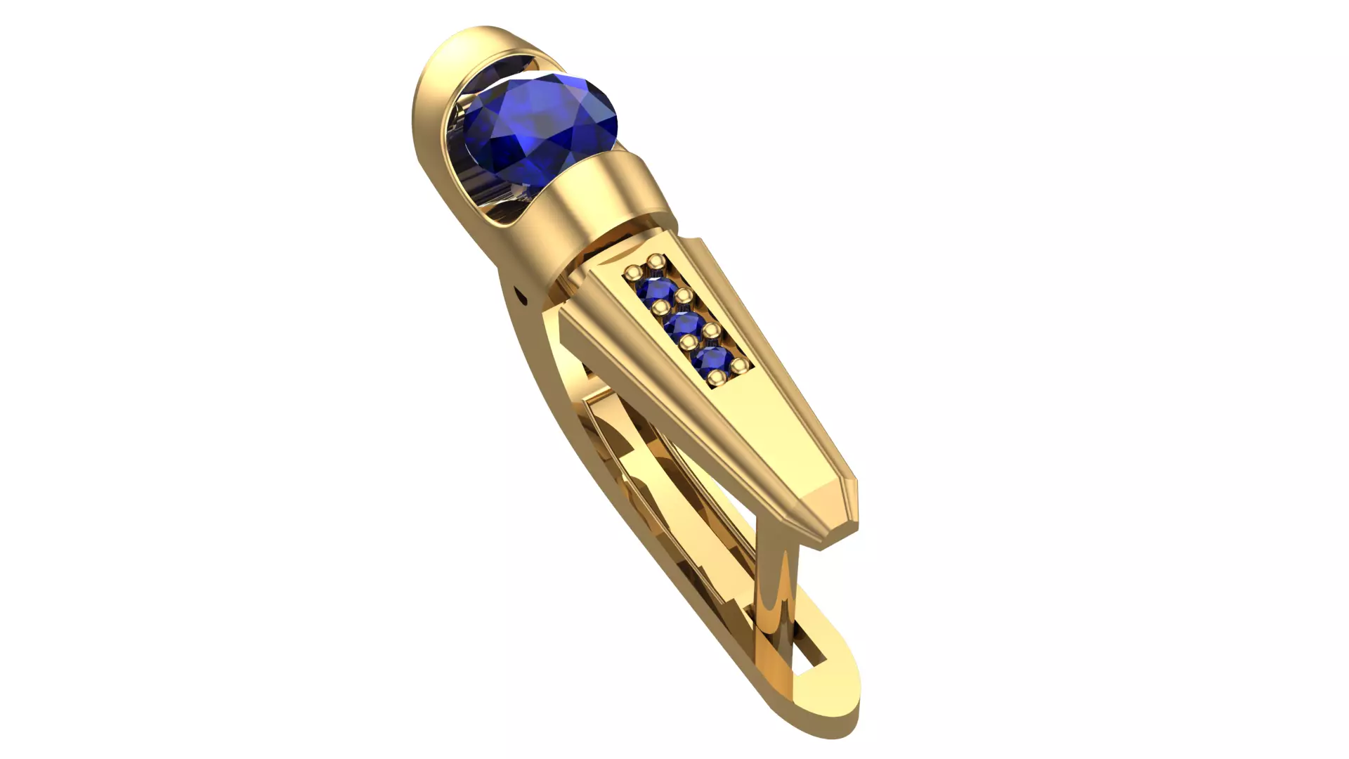 Golden Elegance Meets Blue Passion - Earring Collection--DL34-- 3D print model